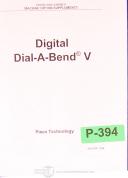 Pines-Pines Dial a Bend V Operations Maintenance and Codes manual 1996-Dial A Bend-V-01